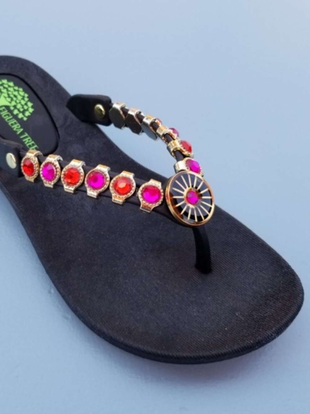 "Heather" Beautiful Crystal Flip Flops Sandals SUPER COMFY Sizes 6, 7, 8, 9 & 10